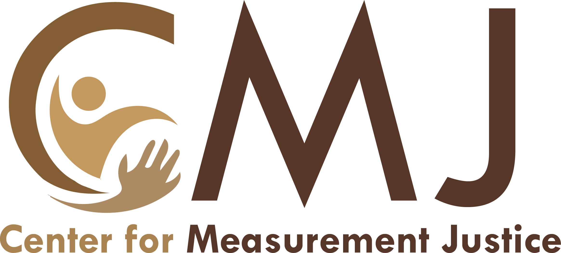 Transparent "Center for Measurement Justice" research center logo